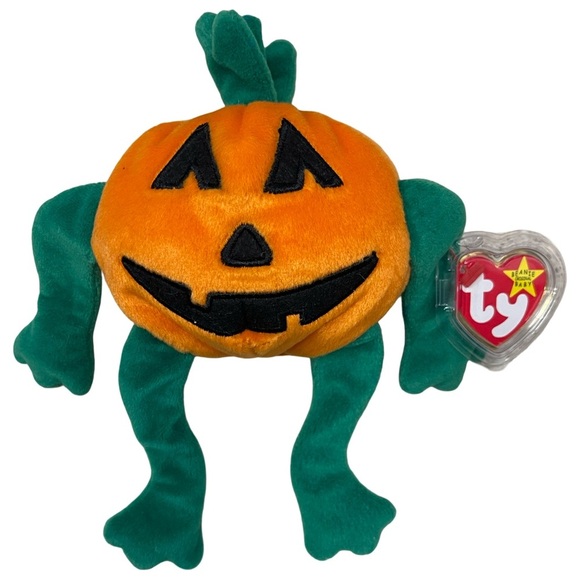 Ty Retired Beanie Baby Pumkin Pumpkin Halloween 1998 MINT - Picture 1 of 6